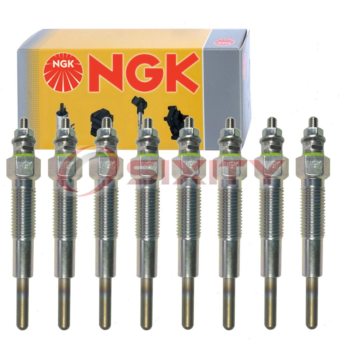 8 pc NGK 6628 Y-107V Glow Diesel Glow Plugs for Ignition Cylinder Engine we