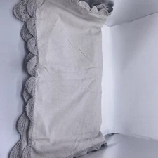 Vintage Restoration Hardware Euro Sham Gray Washed Linen Blend Pillow Cover