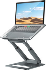 Laptop Stand for Desk Adjustable Height, Telescopic Computer Stand with Pull Out