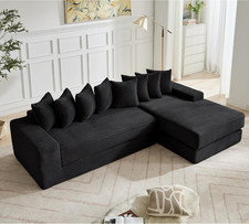 110" Oversize Cloud Sectional Couch, Convertible L-Shape Couch with 8 Pillows, 4