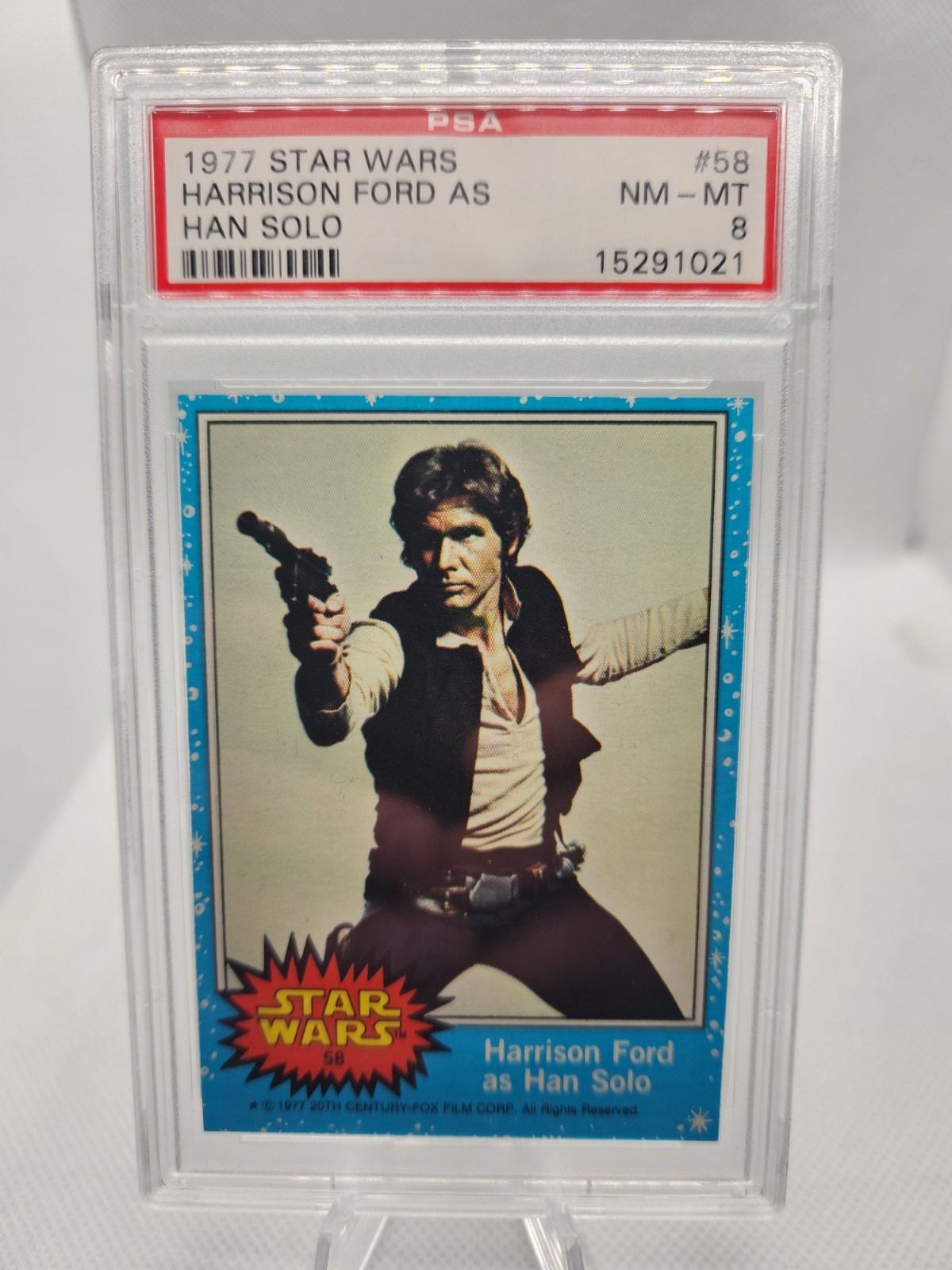 1977 Topps Star Wars #58 Harrison Ford As Han Solo PSA 8! NM-MT