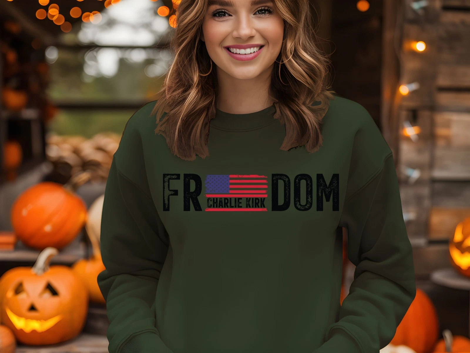 Freedom Sweatshirt Patriotic Conservative USA American Flag Unisex Gift
