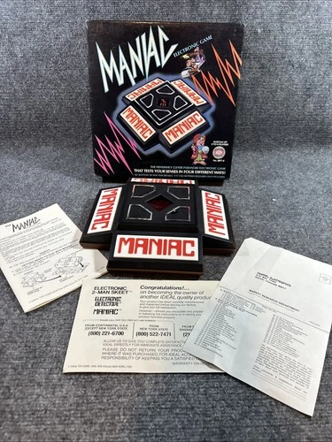 Vintage Ideal Maniac Electronic Game Tested, Working, Complete 1979