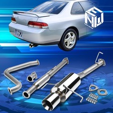 For 97-01 Honda Prelude Basetype Sh Coupe 4 Rolled Muffler Tip Catback Exhaust