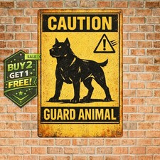 Warning Bad Dog Durable Iron Tin Metal Sign 8x12 Wall Decor