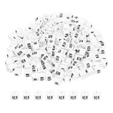 300Pcs New Clothes Hanger Marker Fit 3mm Rod for Garment Coding White