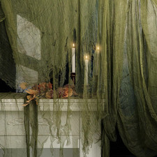 Halloween Creepy Cloth Decoration Large Gauze Fabric 600x36 Inches Green Spooky