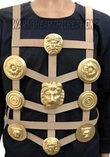 Roman Phalera Belt   Legionary Leather Belt with Brass Medallions  Ancient Roma