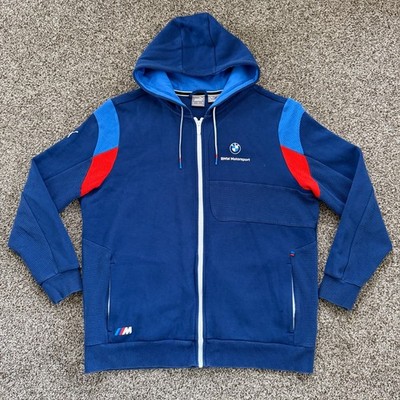 Puma BMW M3 Motorsport HDD Sweat Jacket Full Zip Blue Men's XL Hooded Europe