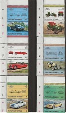 Tuvalu Nanumaga 1984 - Automobiles (Cars) Set of 6 Top Left Corners Part 1 - MNH