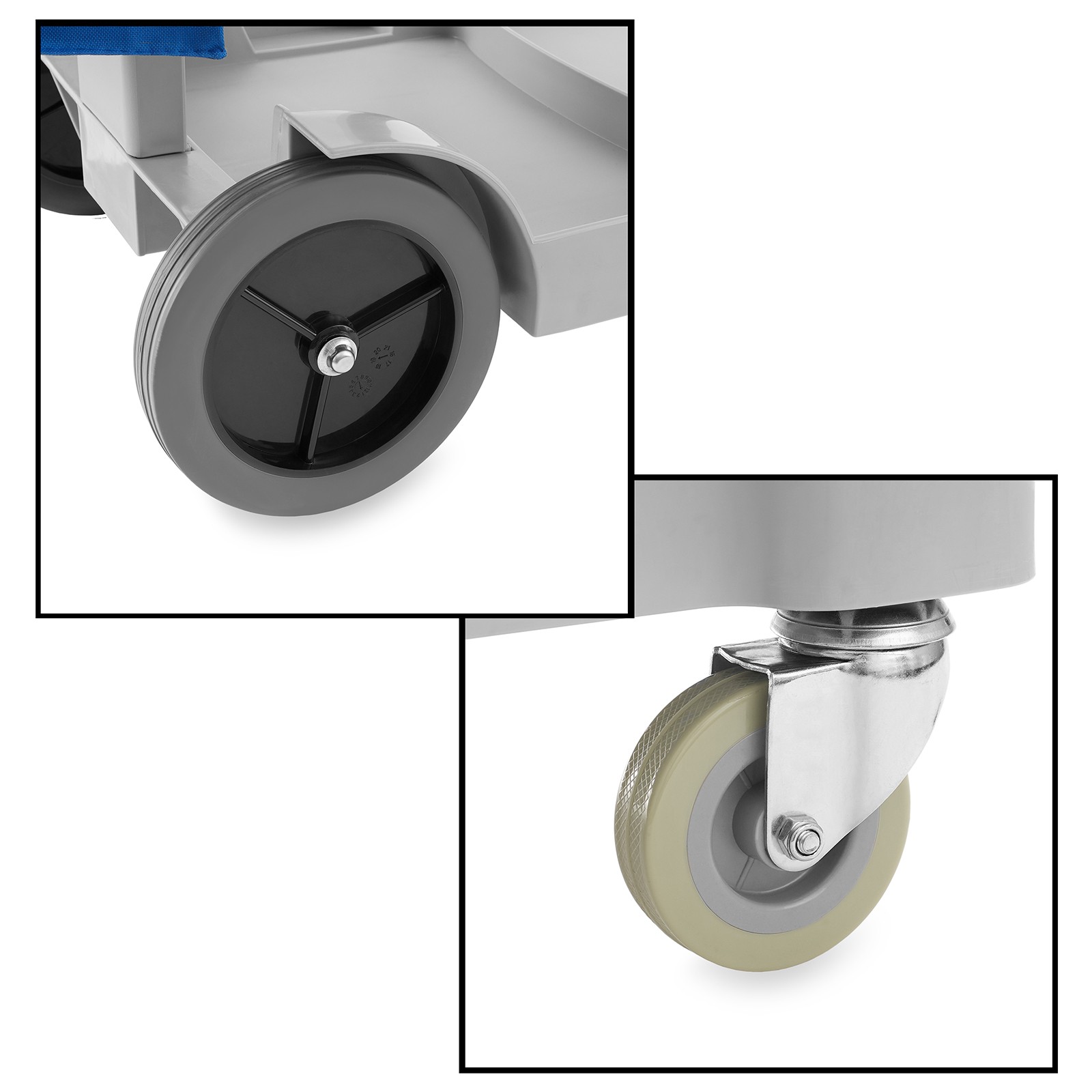 Commercial Janitorial Cleaning Housekeeping Caddy w/ Shelves and Vinyl Bag, Gray