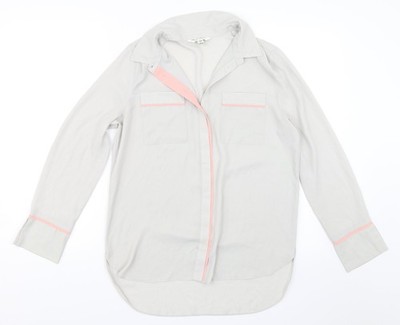Miss Selfridge Damen grau Basic Knopfleiste Größe 10