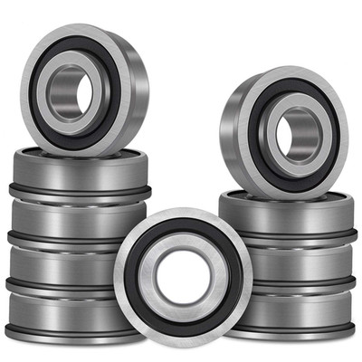 Bonbo 10 Pcs Flanged Ball Bearings ID 1/2'' X OD 1-3/8'' for Lawn Mower Marathon D