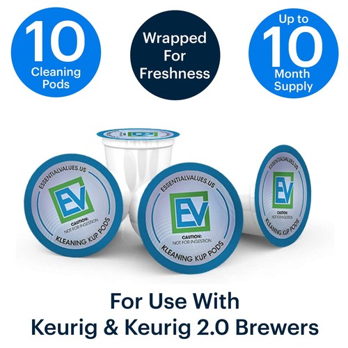 Essential Values Compatible Keurig Rinse Pods 10-Pack - Compatible with K Cup - 第 3/9 張圖片