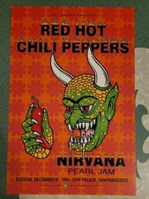 NIRVANA PEARL JAM RHCP 1991 Cow Palace Bill Graham Poster BGP-51