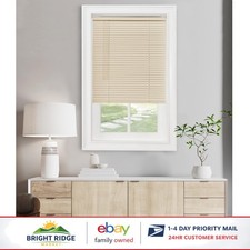 Indoor Mini Blinds, 24 Inch Width, Light Filtering, Cordless Design, Alabaster