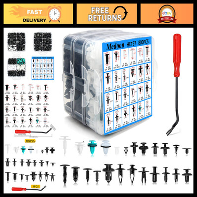 24 Sizes Car Retainer Clips & Fasteners Kit - 801 PCS Door Panel Trim Clips + Re