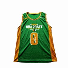 Utah Jazz 2014 NBA Basketball Draft #0 Green Jersey Men’s Size L