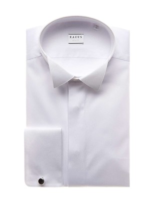 XACUS men's white diplomatic neck shirt tailor fit 11231.001 546ML