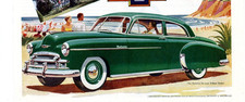 1950 Styleline Deluxe Vintage Print Ad Car Automobile Chevrolet 2 Door Sedan 1950 Styleline Deluxe Vintage Print Ad Car Automobile Chevrolet 2 Door Sedan