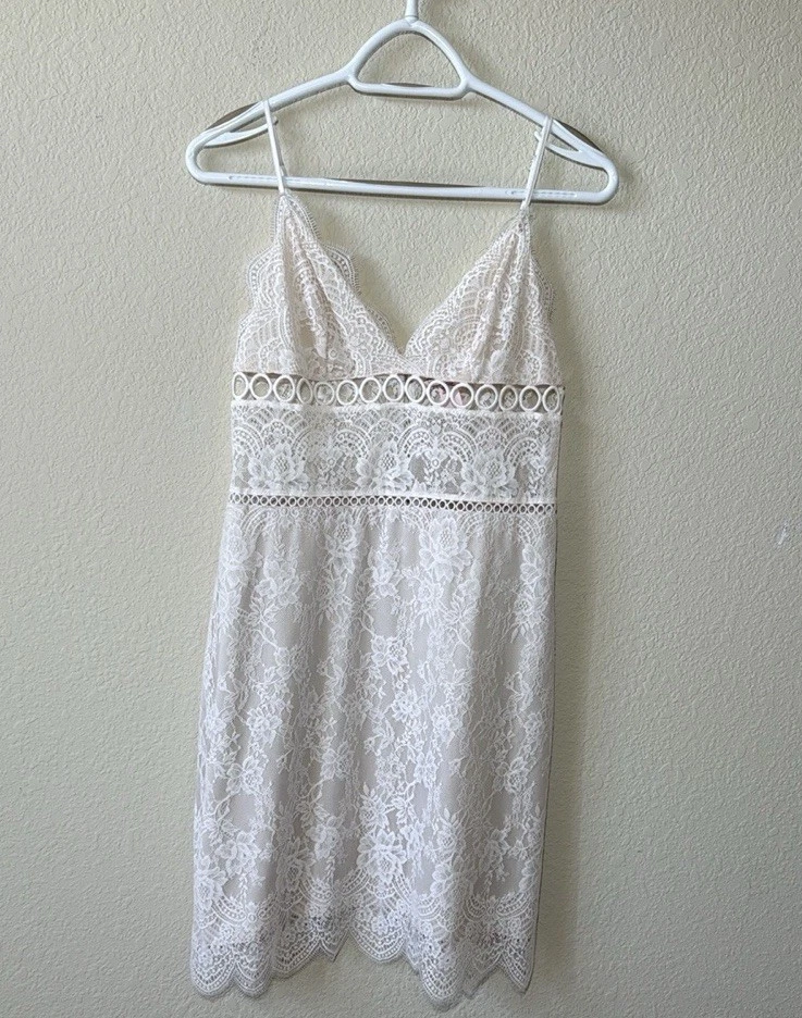 UNDERCOVER Abito Victoria Secret's Dream Angels floreale pizzo e anello slip taglia media M bianco