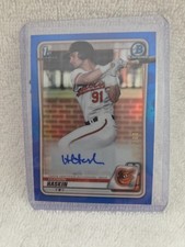 Hudson Haskin 2020 Bowman Chrome 1st Year  Blue Auto Ref  #/150  Autograph