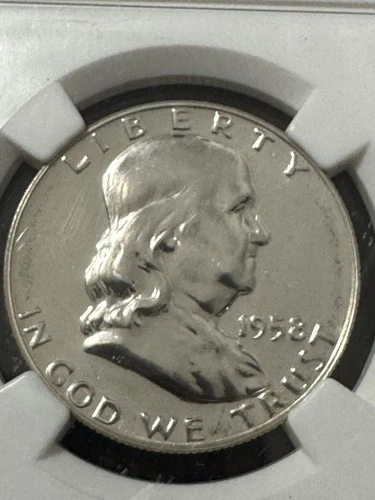 1958 Proof Franklin Half Dollar, NGC PR65, Free shipping