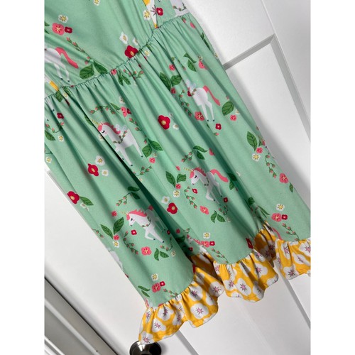 Millie Loves Lily Girls Unicorn Print Spring A-Line Dress Multicolor Size Small - Picture 3 of 9