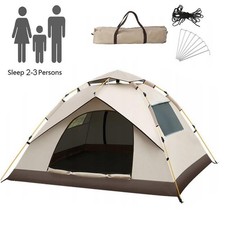 2-3 Person Outdoor Hiking Camping Tent Waterproof UV Protection Fishing UK HOT