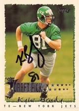 Kyle Brady signed football card 1995 Topps #226 Draft Pick Rookie New York Jets. rookie card picture