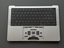 Apple MacBook Pro 14" A2779 Topcase Tastatur QWERTZ Akku 98% Silber – Top Zustan