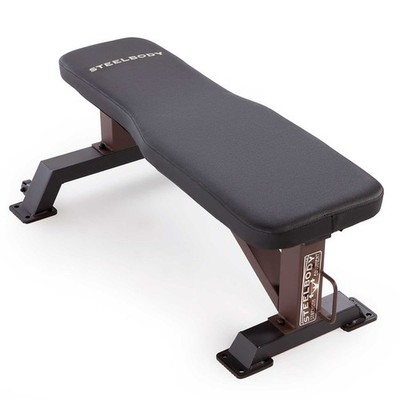 Strapazierfähige Hantelbank flach Home Gym Brustpresse Training STEELBODY 10101