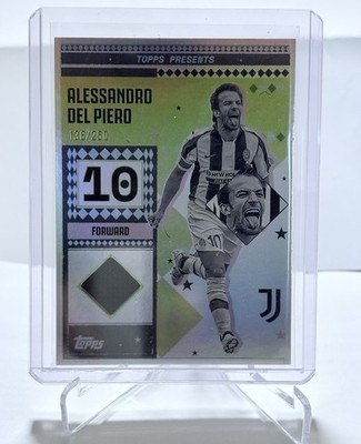 Topps Presents Alessandro Del Piero Juventus Memorabilia 136/250 Insert