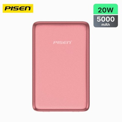PISEN SleekVolt 20W Wireless Powerbank 5000mAh TP-D147 - Red