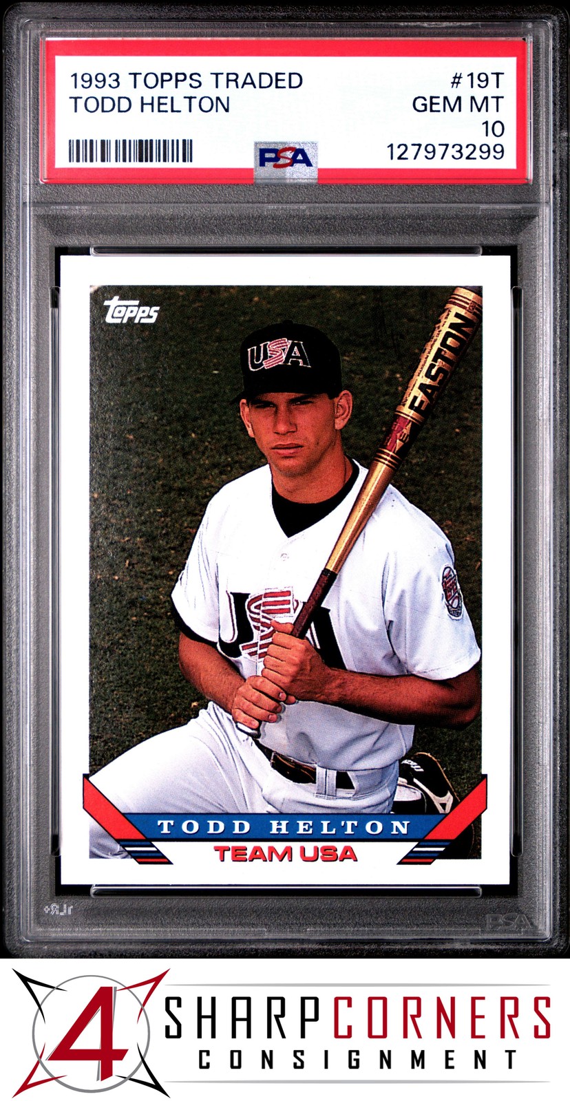 1993 TOPPS TRADED #19T TODD HELTON RC HOF PSA 10