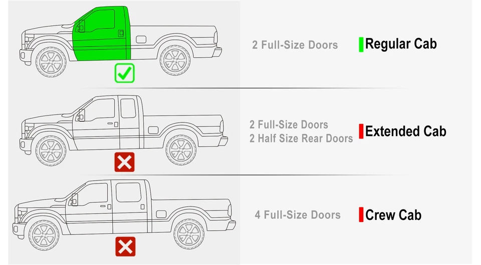 iBoard estriberas negras estilo apto para Ford F250/F350 99-16 cabina regular Foto 2 de 4