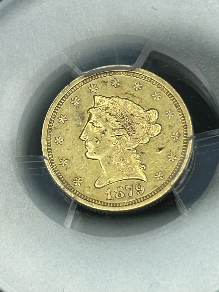 SASA 1879-S Gold $2.5 Liberty Pcgs Au Details Low Mintage - Image 3 of 4