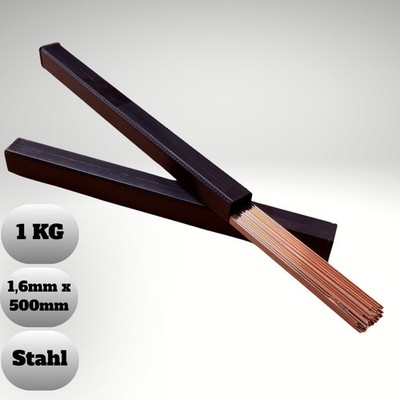 WIG Schweißstäbe ER70S-G3 1,6mm x 500mm   1kg TIG Schweißdraht Stahl + Box