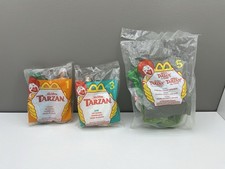 McDonald's Tarzan Happy Meal Toys 1,3, 5 Tarzan Jane And Trek Sealed Unopened