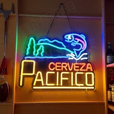 Cerveza Pacifico Beer LED Neon Sign With Dimmer USB Powered Adjustable Light