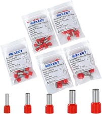 120 Piece Copper Wire Ferrule Kit Insulated Crimp Connectors Pin Cord End