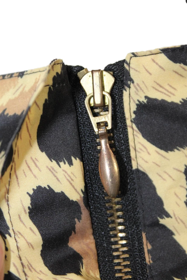 Chaqueta cortavientos Sonia Rykiel para mujer con estampado de leopardo cremallera completa con capucha marrón talla M Foto 4 de 4