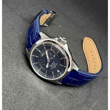 Raro Orient automatico con quadrante blu modello vintage funzionante 34mm 18m...
