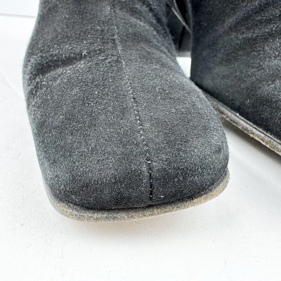 Botines para mujer Salvatore Ferragamo talla 6 B negros gamuza lazo cremallera boutique gatito Foto 4 de 4