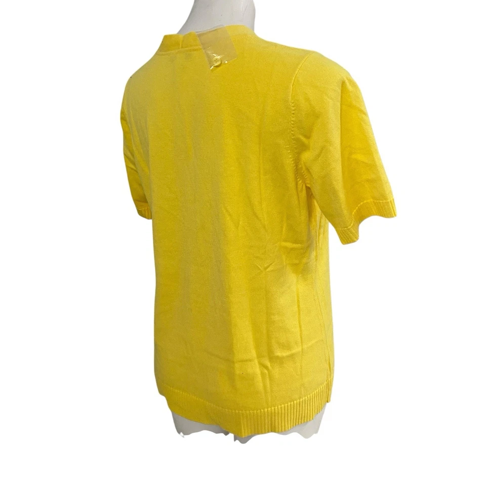 Isaac Mizrahi Cárdigan Suéter Mujer Medio Amarillo Oficina Trabajo Negocios Primavera Foto 4 de 4