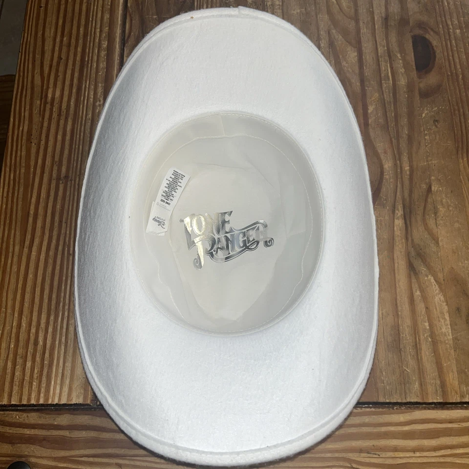 NUEVO Sombrero de Vaquero Blanco Disney El Llanero Solitario Etiquetas Foto 2 de 4