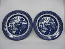 CHURCHILL WILLOW -BLUE - 2 DINNER PLATES - 10 1/4" -1303F