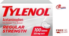Tylenol Regular Strength Tablets with 325 mg Acetaminophen, 100 Ct