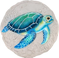 Spoontiques Sea Turtle Stepping Stone – Decorative Garden Décor for Outdoors