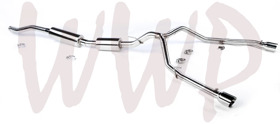 Stainless Steel Dual CatBack Exhaust Muffler System 20-24 Jeep Gladiator 3.6L V6 - Изображение 3 из 3